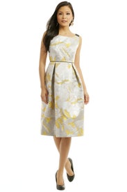 Gold Pegasus Jacquard Dress by Giles
