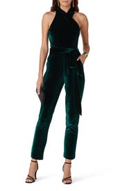 Harland Open Back Velvet Jumpsuit by Rachel Rachel Roy