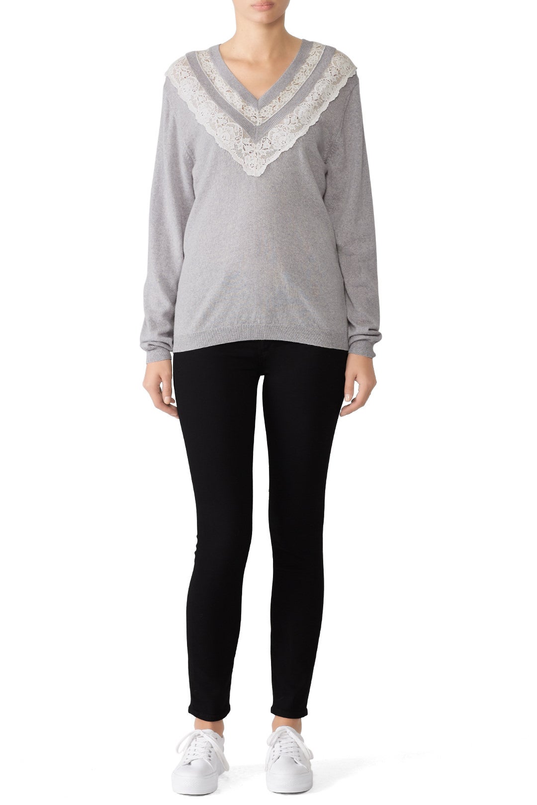 Lace Combo Pullover by Rebecca Taylor NYC 0