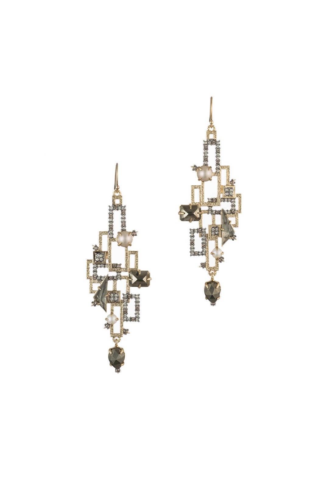Brutalist Stone Wire Earrings by Alexis Bittar 1