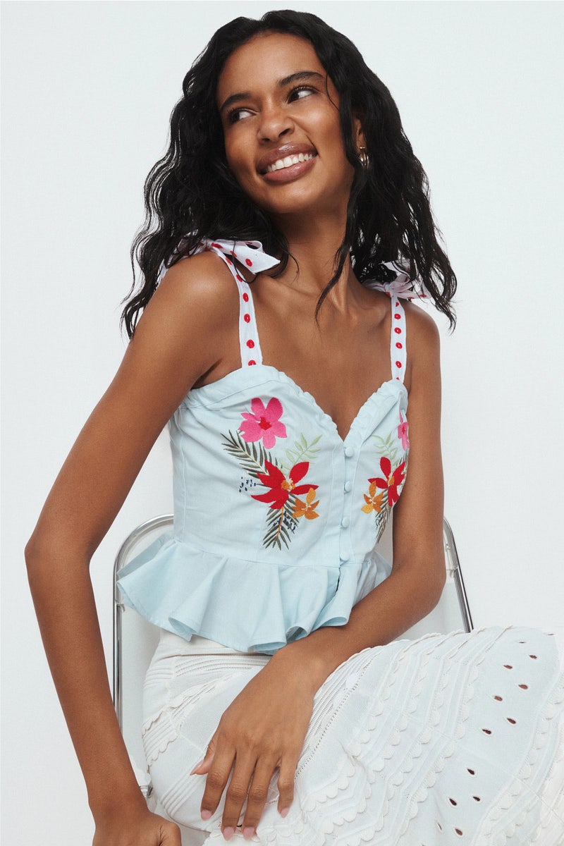 Talca Floral Embroidered Top by Fanm Mon - Photo 0