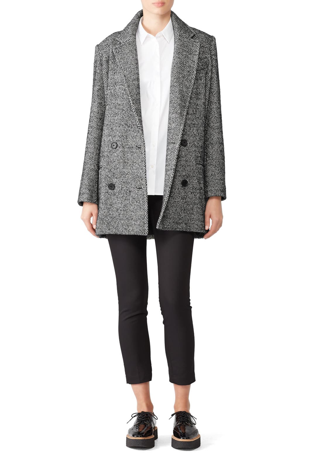 ジャケット・アウター OHOTORO Broad Herringbone Coat Herringbone Animal Coat by Iro | Rent the Runway