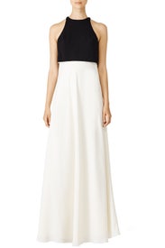 Black Pop-Over Gown by Jill Jill Stuart