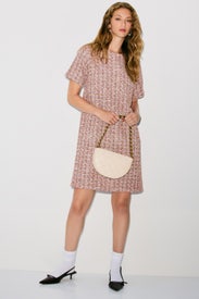 Pink Tweed Mini Dress by N Natori