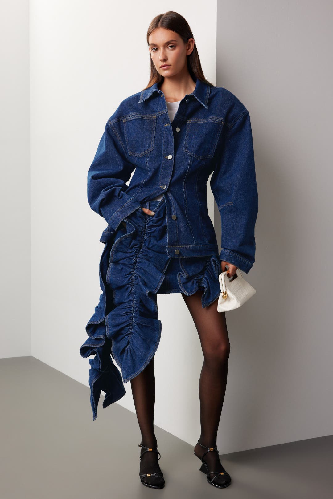 Rivington Ruffle Skirt by AKNVAS | Rent the Runway