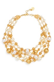 Golden Pearl Necklace by Ben-Amun