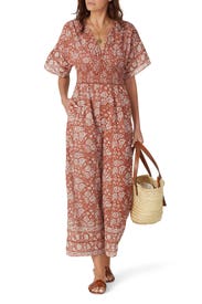 Printed Jess Jumpsuit by Cleobella