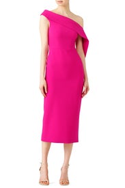 Fuchsia Drape Dress by Christian Siriano