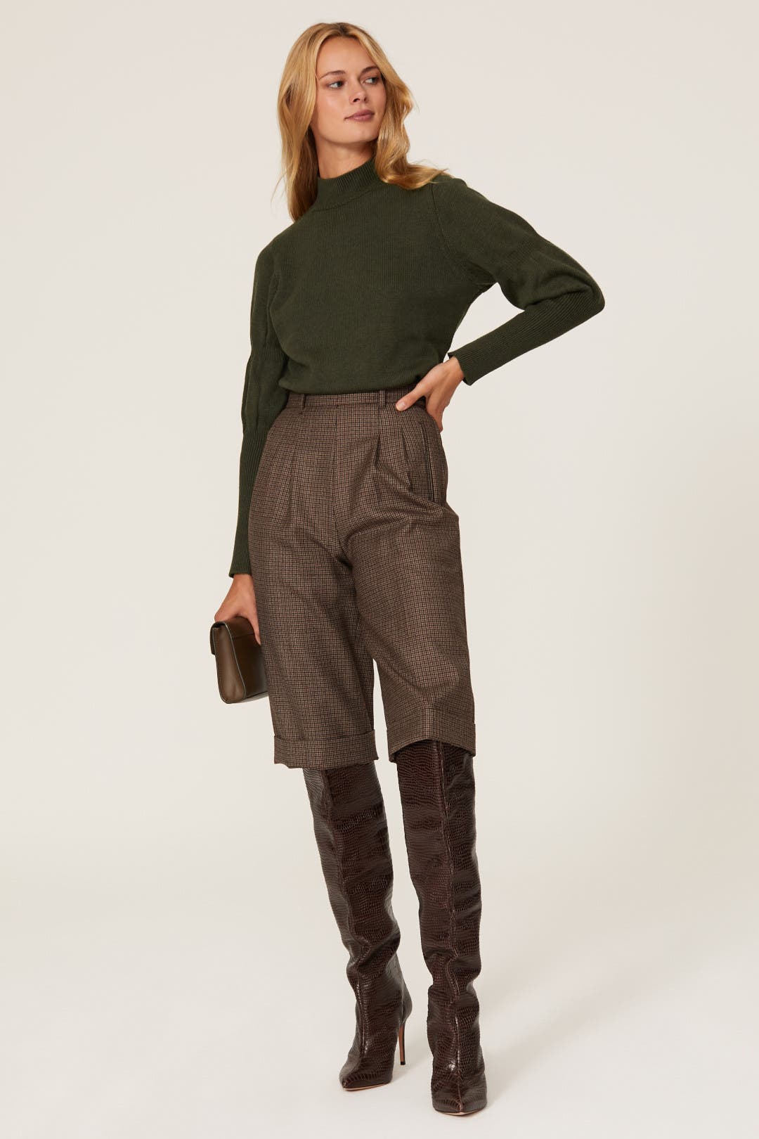 Green Puff Sleeve Sweater by Derek Lam 10 Crosby x RTR | Rent the