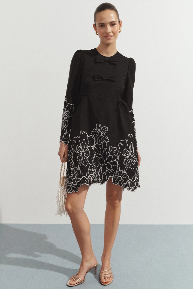 one shoulder sequin dress black Black One-Sleeve Sequin Mini Dress main image 0
