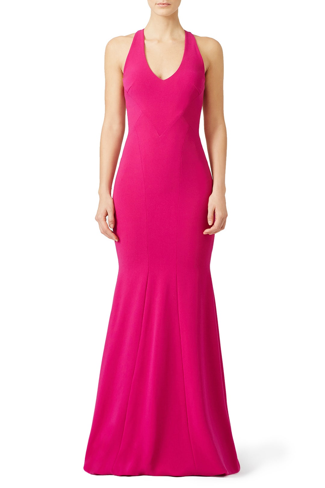 Fuchsia Smooth Mermaid Gown by Theia 0