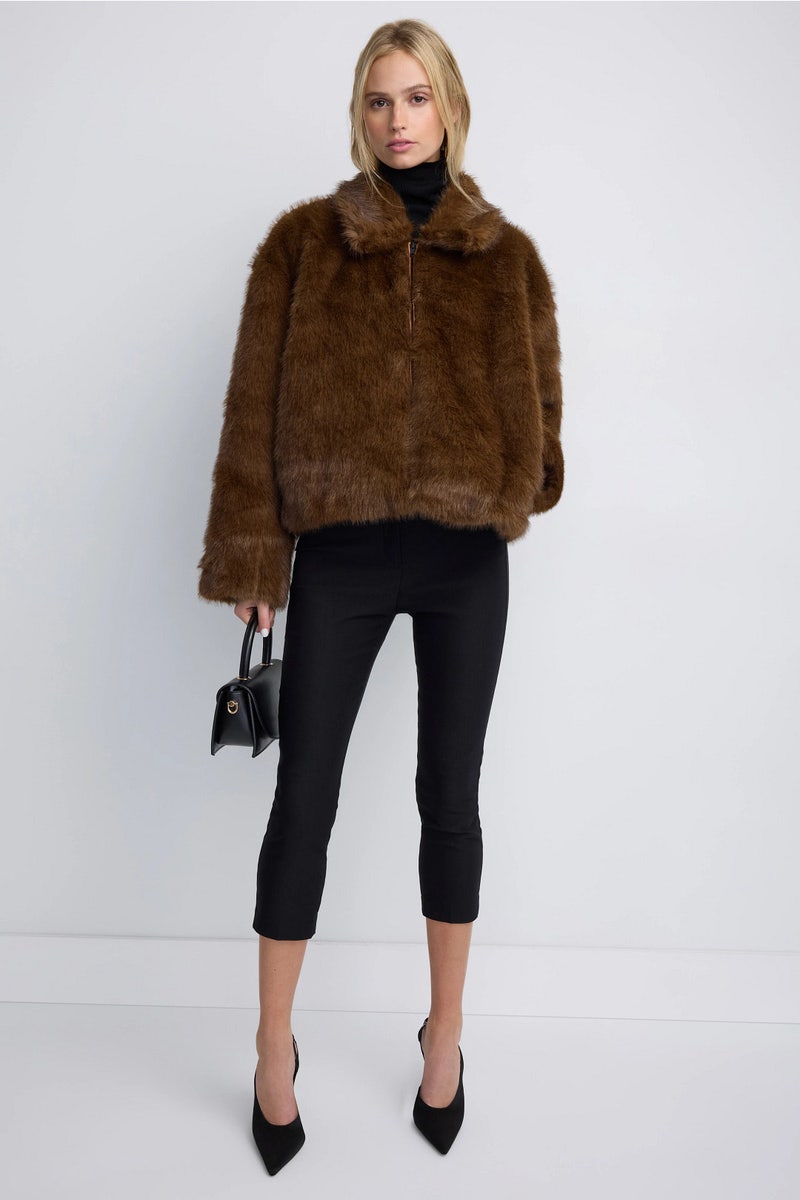 Sylvie Zip Faux Fur Jacket by Bardot - Photo 0
