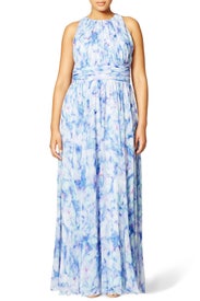 Blue Blur Maxi Dress by Badgley Mischka