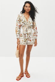 Botanicals Off-White Romper by FARM Rio