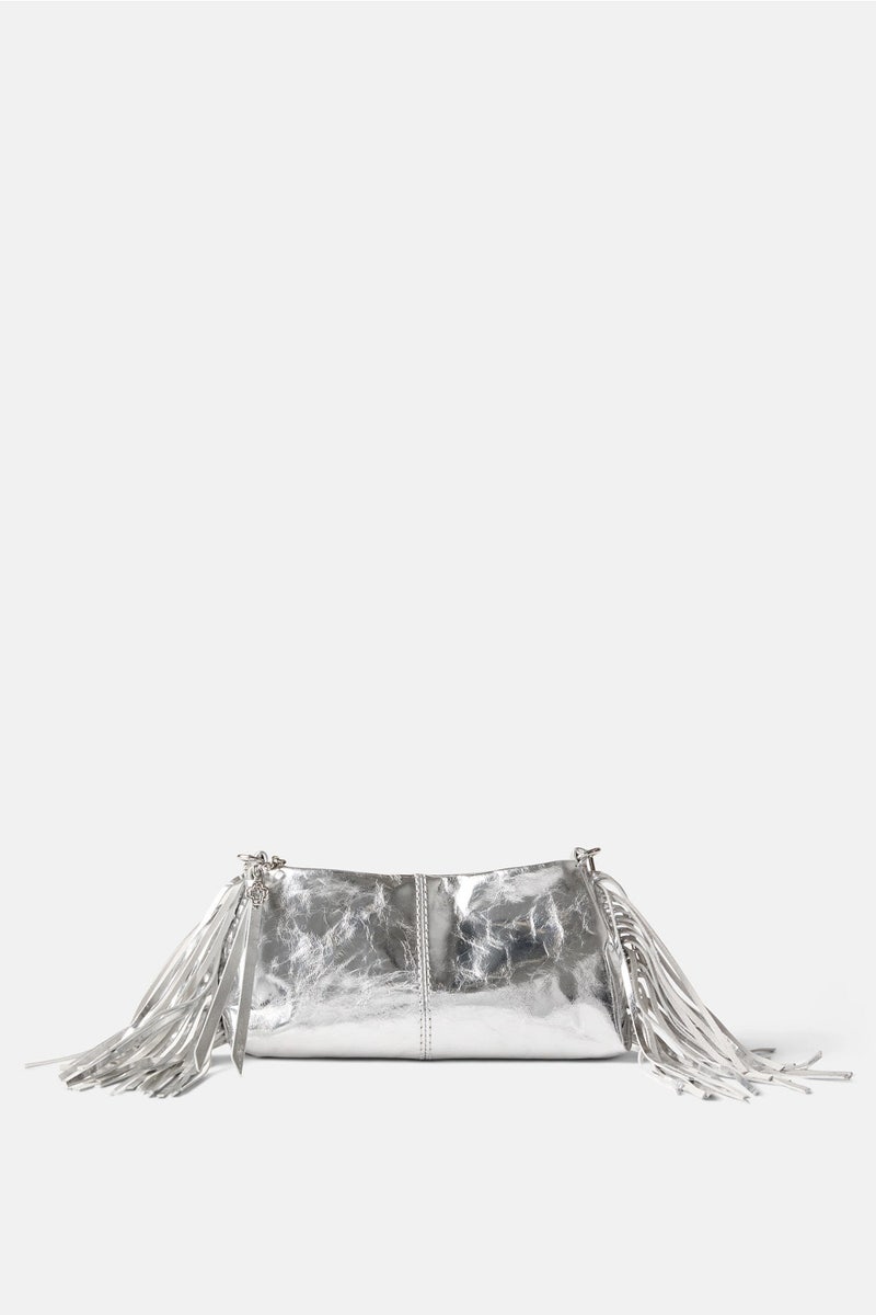 Silver Clutch With Fringe by Maje - Photo 0