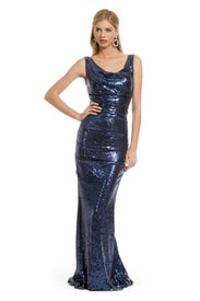 Midnight Sequin Gown by Nicole Miller