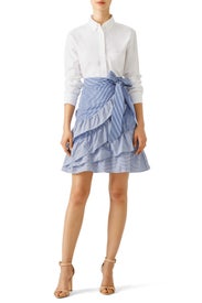 Striped Ruffle Lambert Skirt by Parker