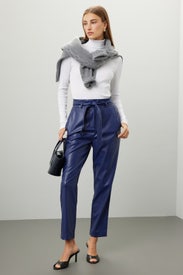 Belted Faux Leather Pants by Peter Som x RTR