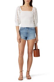 Frame Shirred Blouse by Wish