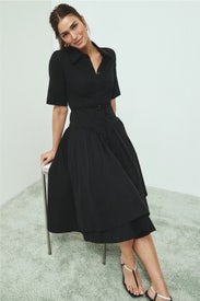 Short Sleeved Belted Dress by Co