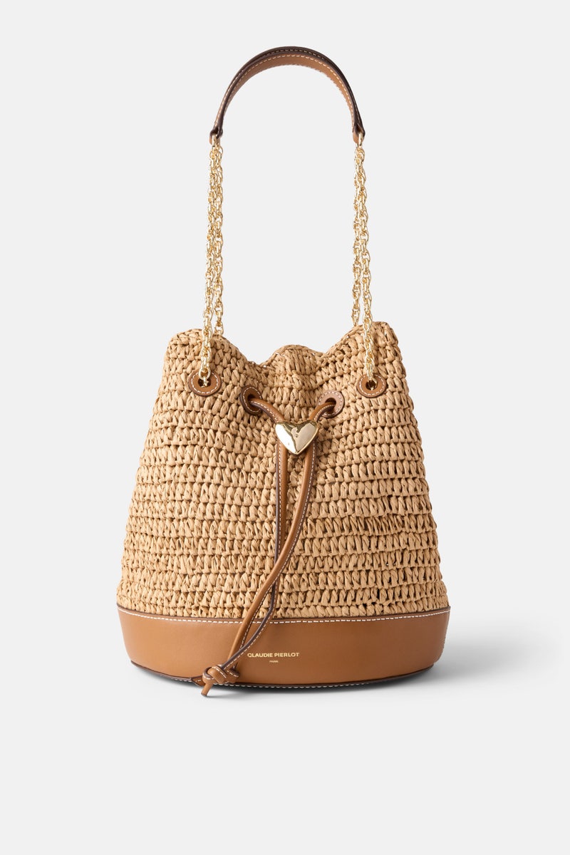 Woven Basket Bucket Bag by Claudie Pierlot Accessories - Photo 0