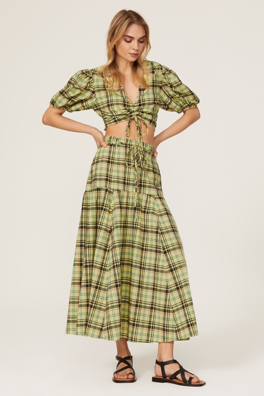 Milly Belted Plaid Skirt by Derek Lam 10 Crosby | Rent the Runway