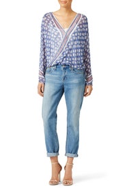 Blue Swirl Top by Free People