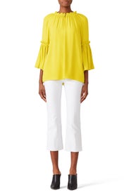 Citron Peasant Top by Josie Natori