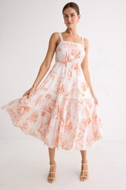 Printed Tiered Midi Dress by Jason Wu x RTR