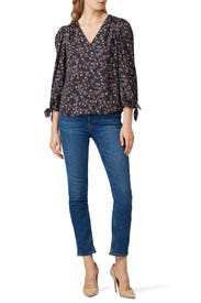 Lia Floral Top by Rebecca Taylor NYC