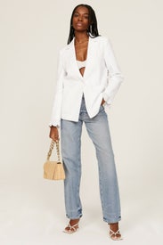 Eyelet Cuffed Blazer by Something Navy
