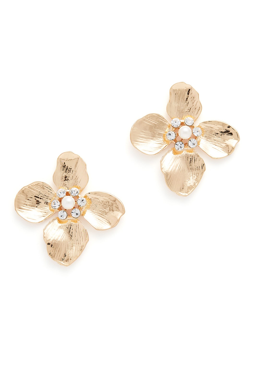 Gold Dogwood Earrings by Slate & Willow Accessories