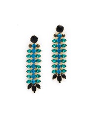Multi Crystal Linear Earrings by Slate & Willow Accessories