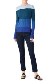 Blue Colorblock Sweater by Tome