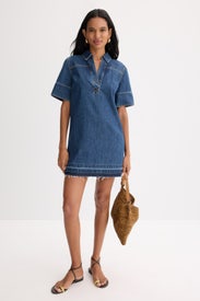 Felice Denim Mini Dress by Veronica Beard