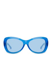 Blue Linda Farrow Edition Acetate Sunglasses by Dries Van Noten