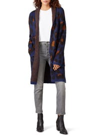 Blue Leopard Cardigan by Joe's Jeans