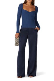 Sammy Ribbed Bustier Sweater by SIMKHAI