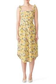 Button Down Strap Tie Dress by Moon River