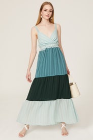 Blue Tiered Maxi by Slate & Willow