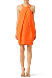 Orange Origami Fold Dress by Trina Turk
