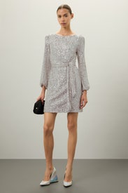 Belted Sequin Dress by Alexia Admor