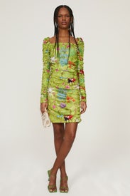 Ruched Floral Dress by ALIÉTTE