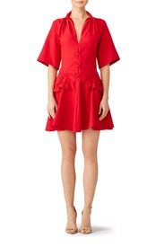 Lace Up Canvas Dress by Carven