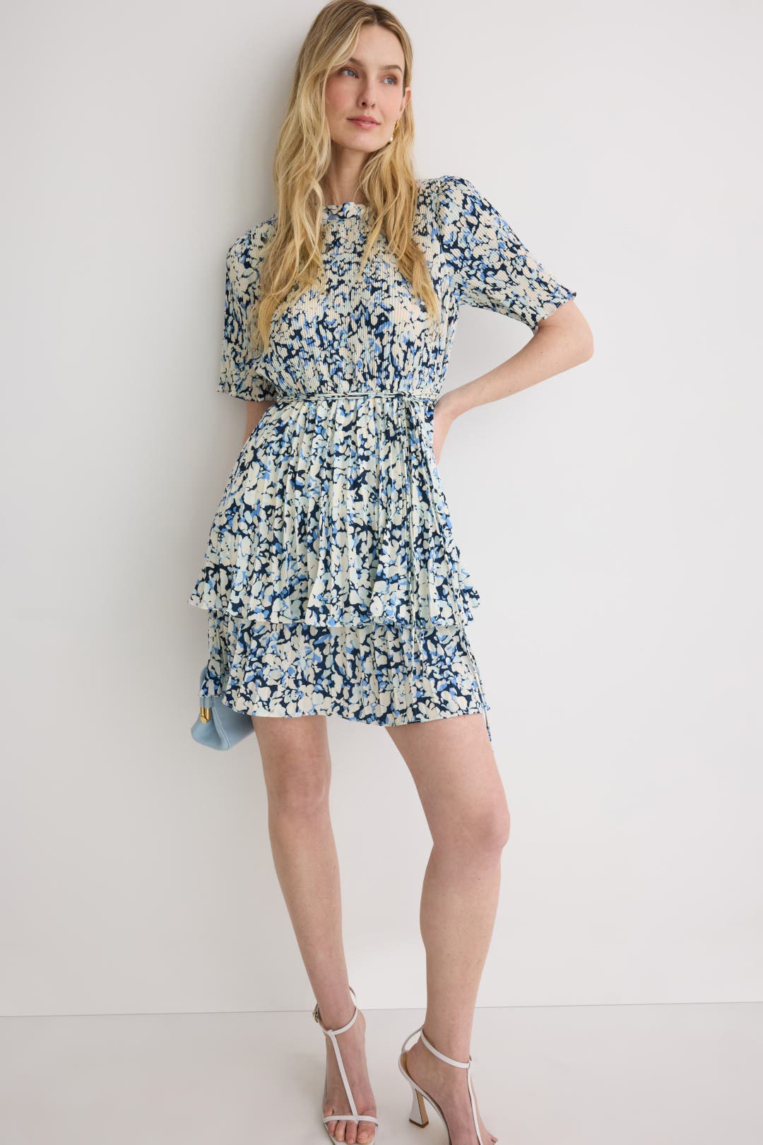 Tiered Pleated Mini Dress by Derek Lam 10 Crosby x RTR | Rent the