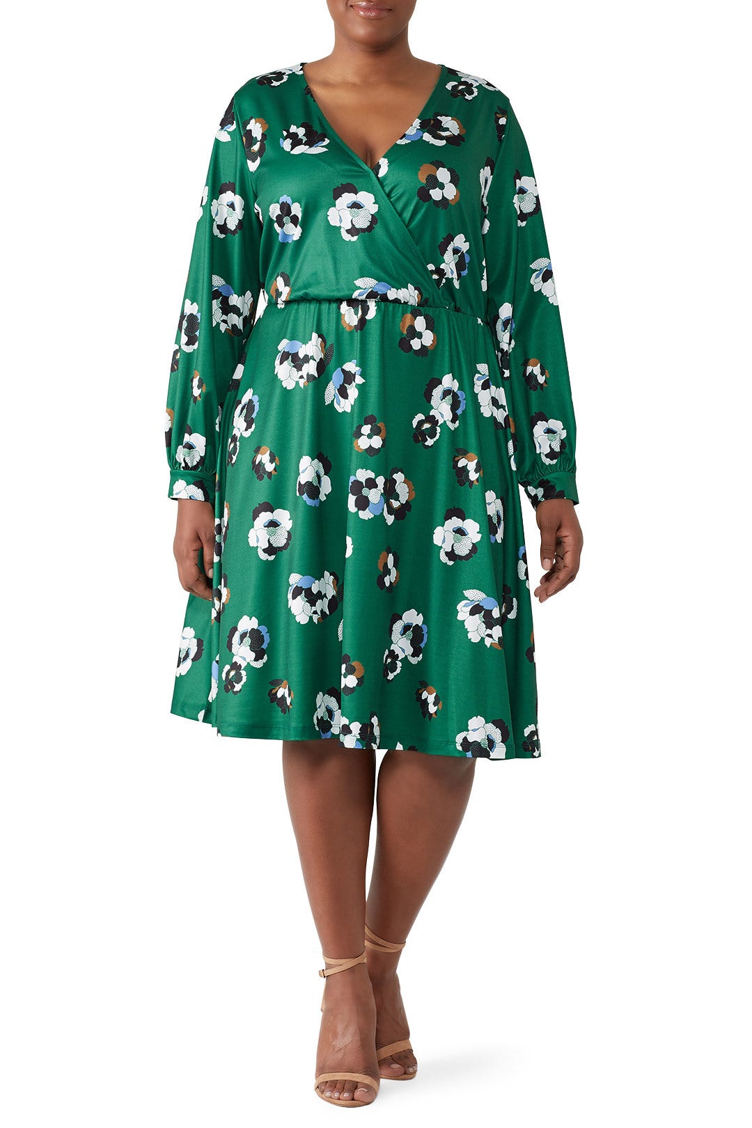 Printed Faux Wrap Dress by ELOQUII 0