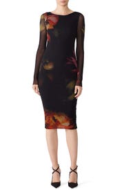 Block Floral Sheath by Fuzzi