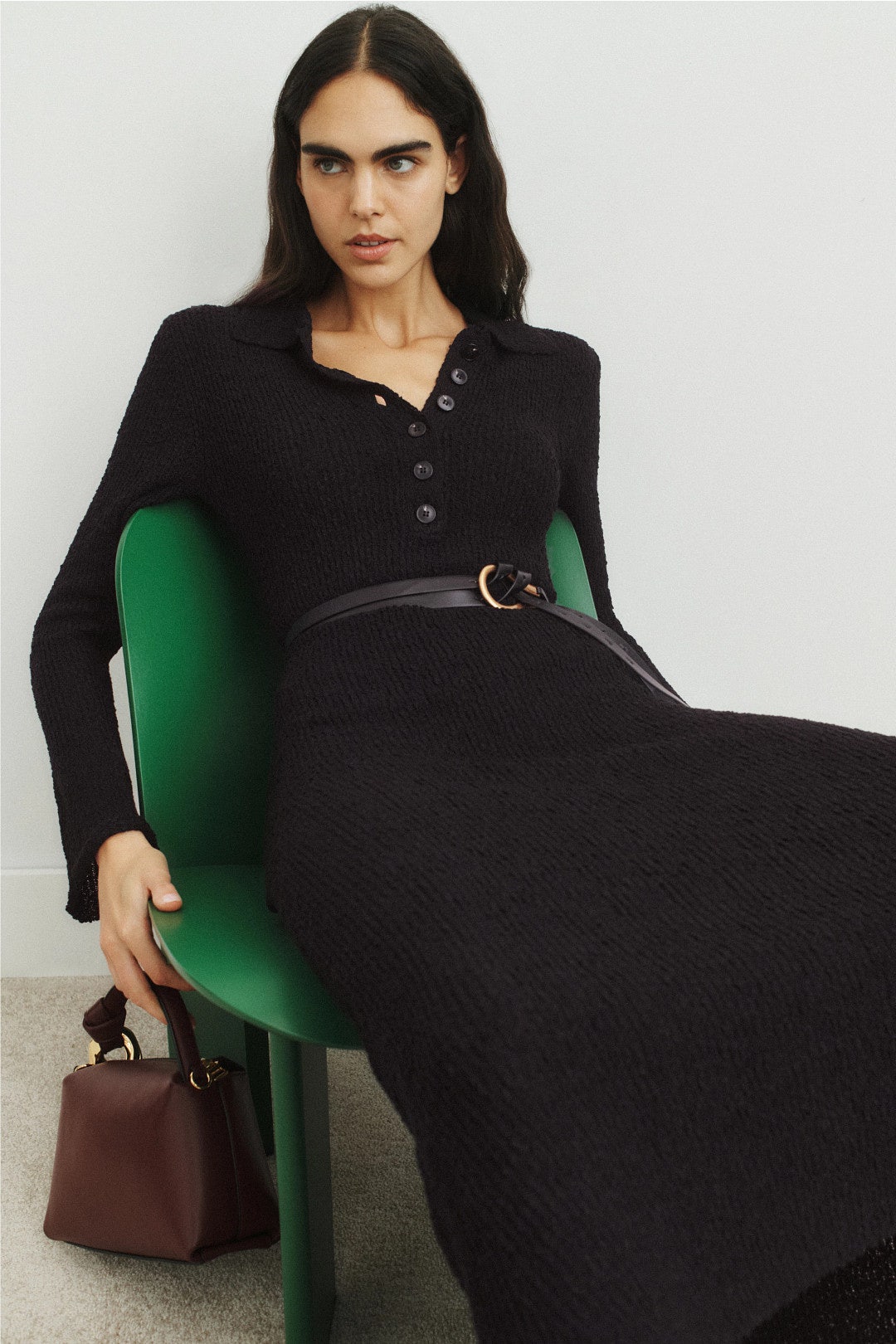 Unbound Knit Shirt Dress by THIRD FORM 0
