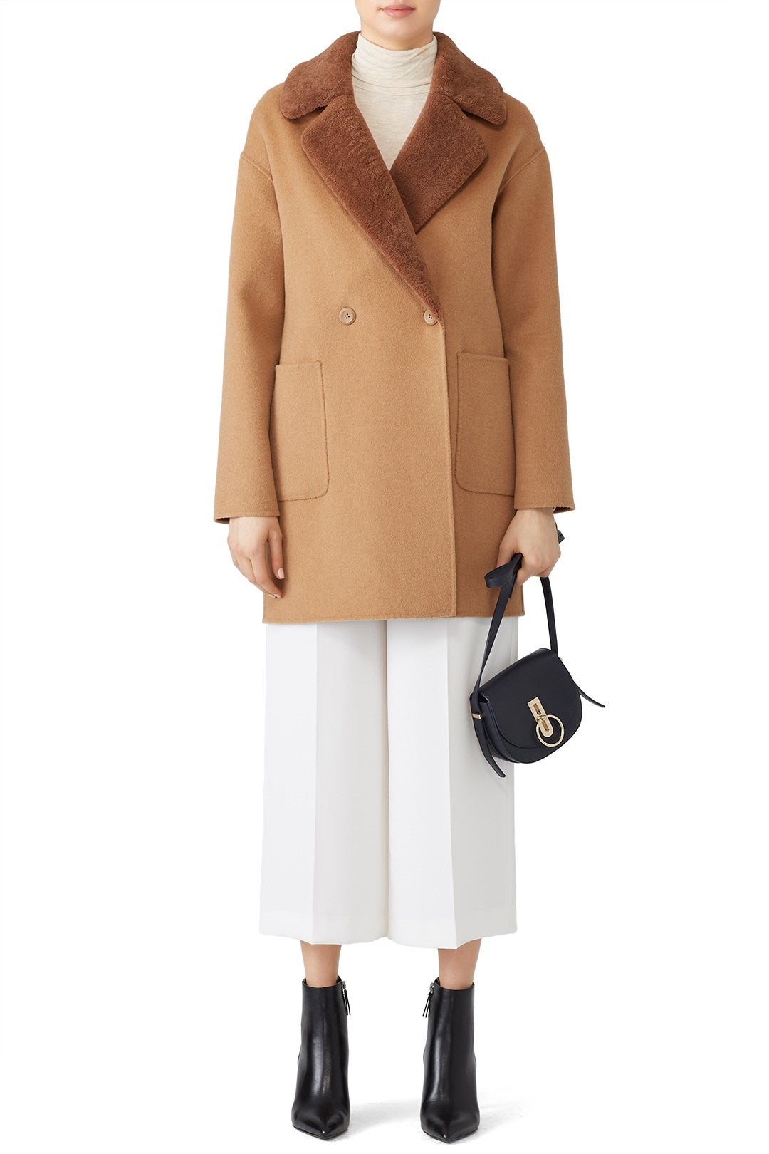 Dawn Faux Shearing Collar Coat by Trina Turk 0