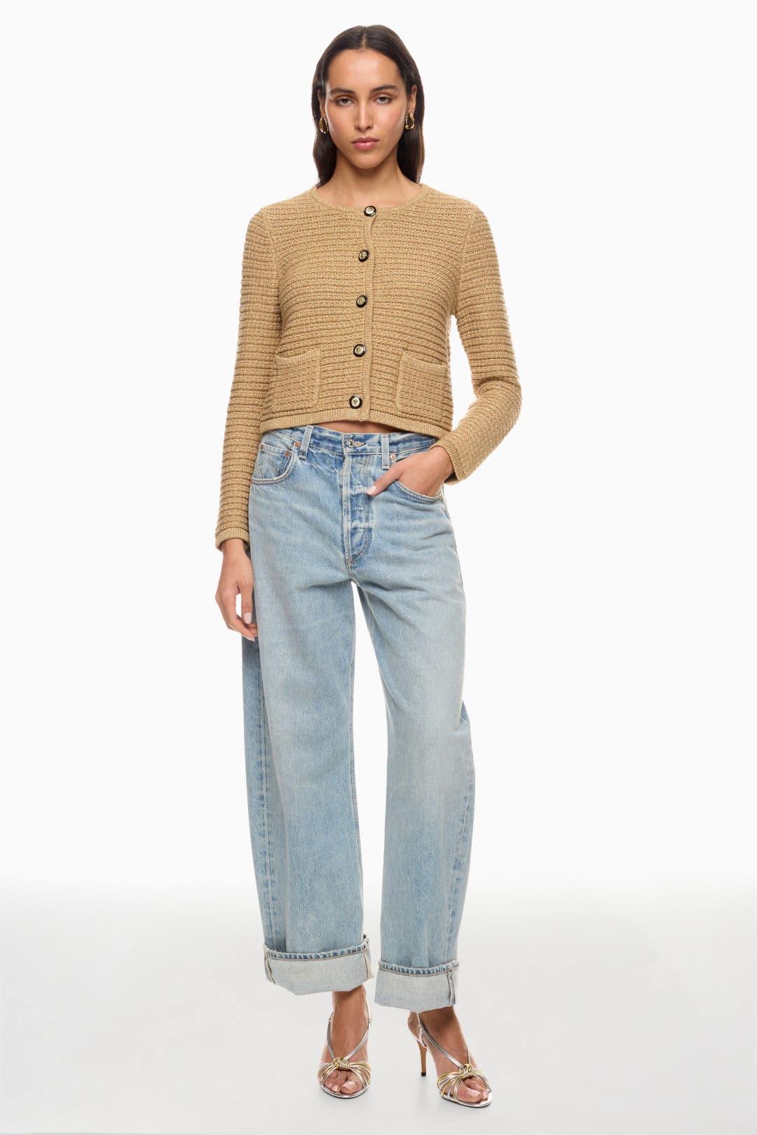 Lurex Knit Lady Cardigan by CeCe | Rent the Runway